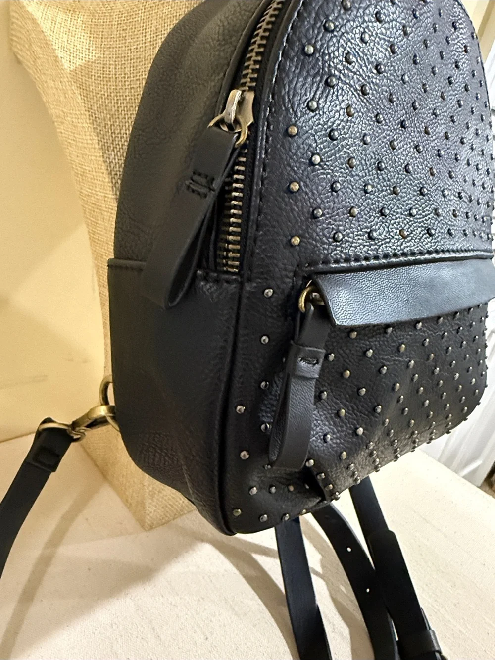 American Eagle Outfitters Black Mini Studded Backpack
